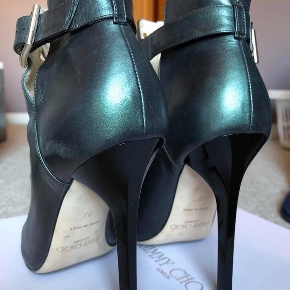 Jimmy Choo (Saks exclusive) open toed bootie. - Picture 3 of 5